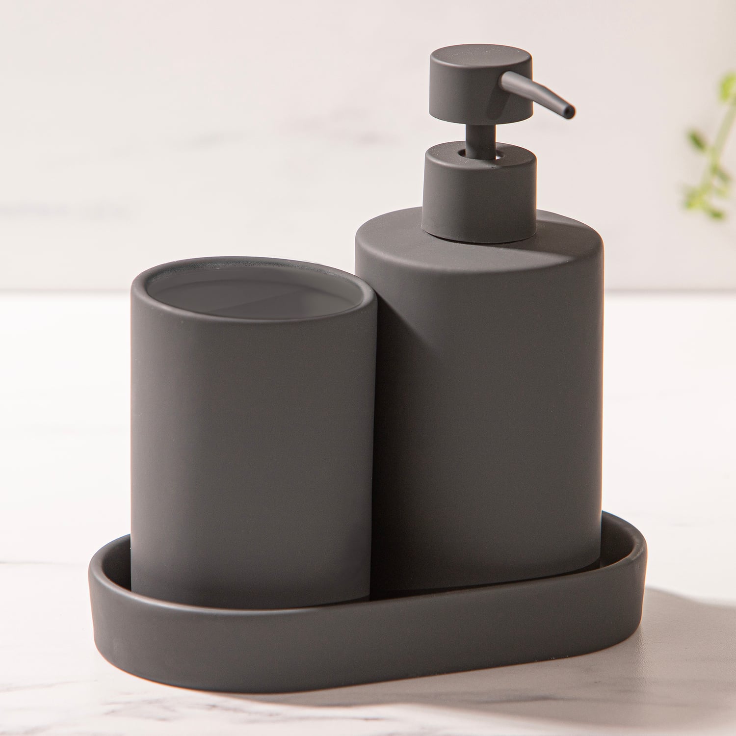 3 Piece Essentials Bathroom Accessories Set
