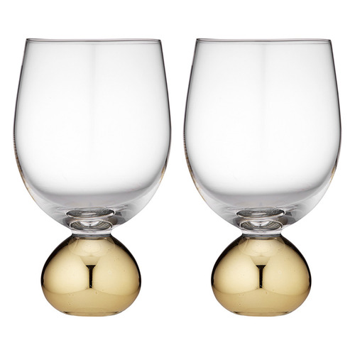 Gold Astrid 445ml Crystal Wine Glasses