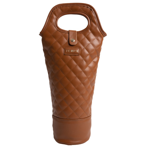 Brown Quilted Single Insulated Wine Bag Temple & ster