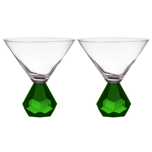 Tempa Emerald Zhara 200ml Martini Glasses Temple & ster