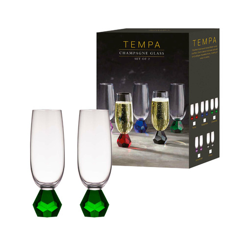 Emerald Zhara Champagne Glasses