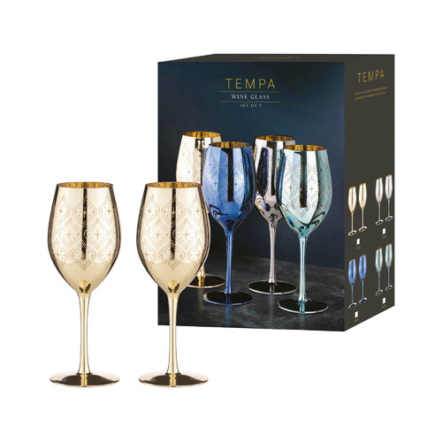 Tempa Gold Estelle 450ml Wine Glasses Temple & ster