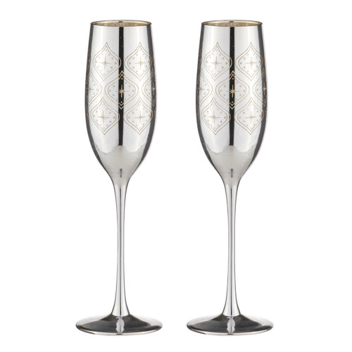 Tempa Silver Estelle 240ml Champagne Glasses Temple & Webster