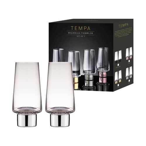 Silver Aurora Crystal Highball Tumblers Temple & ster