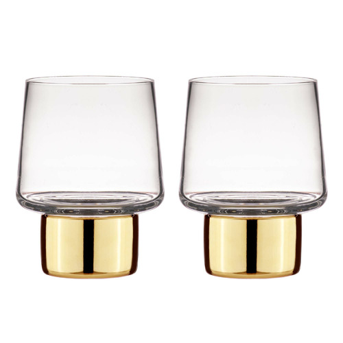 Gold Aurora 200ml Glass Tumblers Temple & ster
