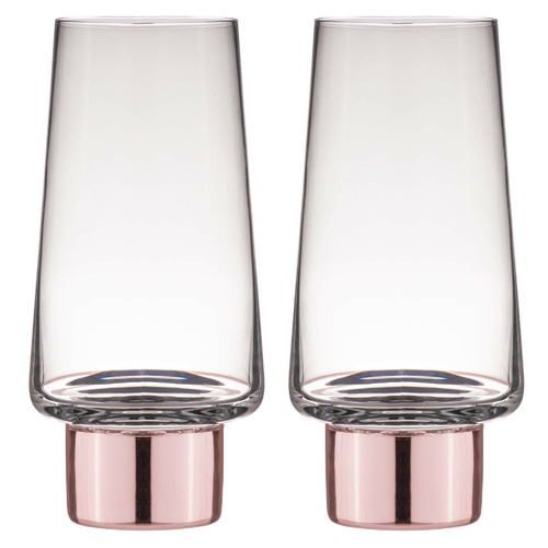 Rose Aurora Crystal Highball Tumblers | Temple & Webster