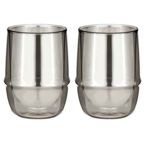 Charcoal Costa 300ml Glass Tumblers