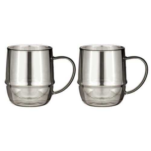 Charcoal Costa Glass Mugs