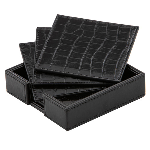 Giovanni Faux Leather Coasters
