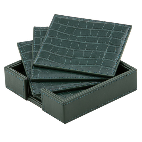 Giovanni Faux Leather Coasters