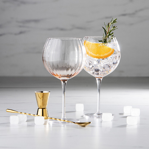 12 Piece Leila Spritz Glass, Jigger, & Spoon Set