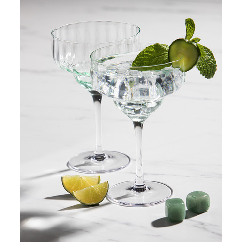 12 Piece Leila Margarita Glass, Jigger, & Muddler Set