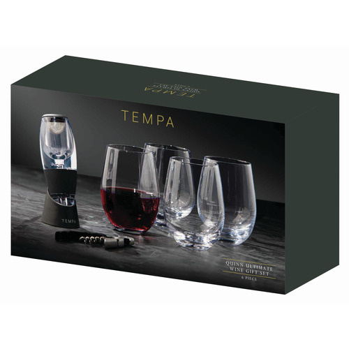 6 Piece Quinn Wine Glass, Corkscrew & Aerator Set