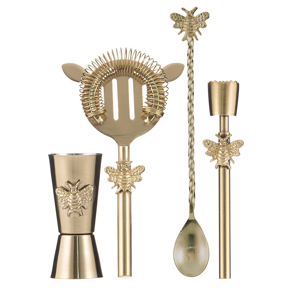 4 Piece Modern Bee Bar Tool Set