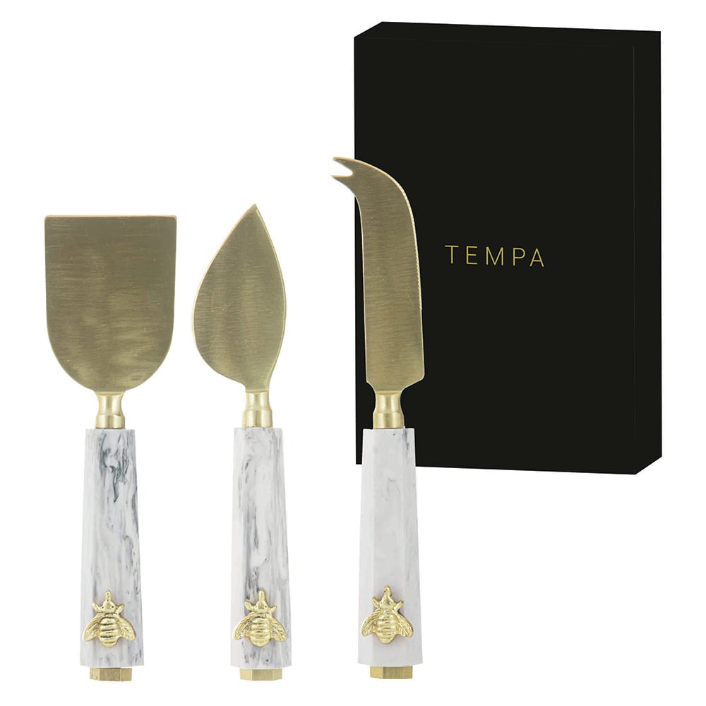 3 Piece Modern Bee Cheese Knife Set