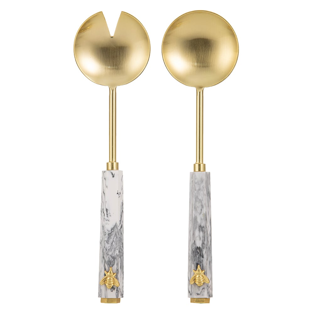 2 Pice Modern Bee Salad Server Set