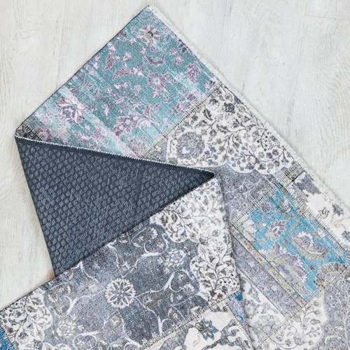 Light Blue Gabriela Power-Loomed Rug