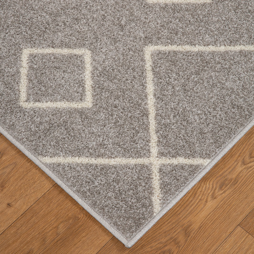 Light Grey Marquise Power-Loomed Rug