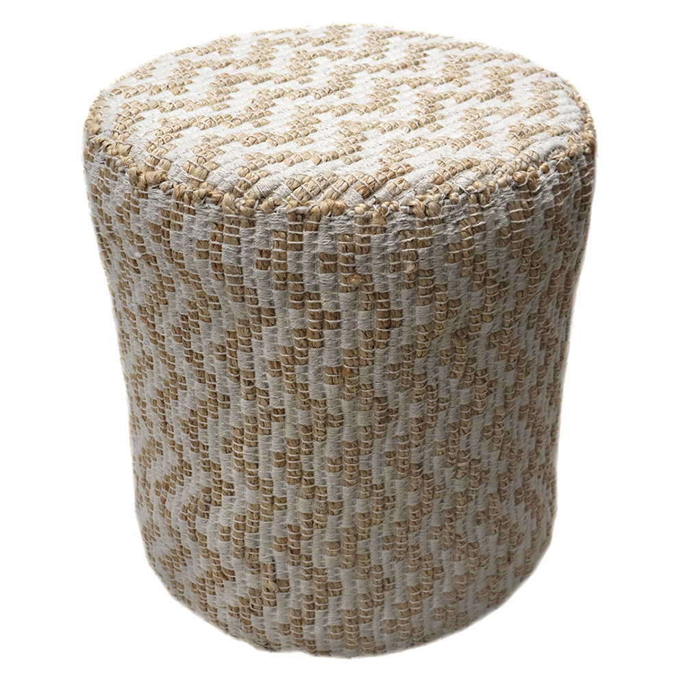 Felicia Jute & Cotton Pouffe