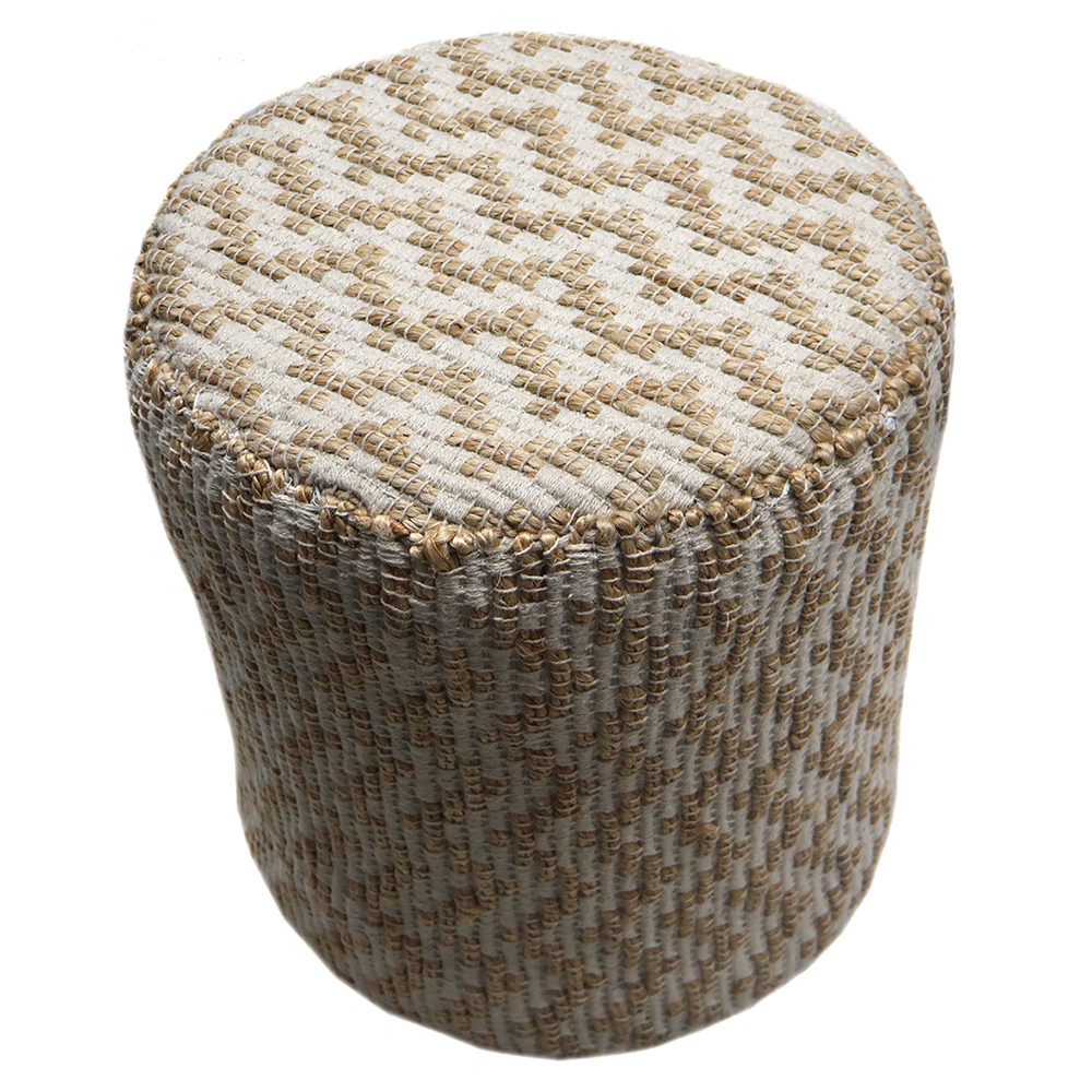 Felicia Jute & Cotton Pouffe