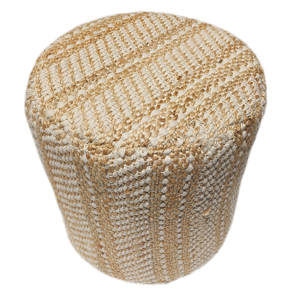 Weston Jute & Cotton Pouffe