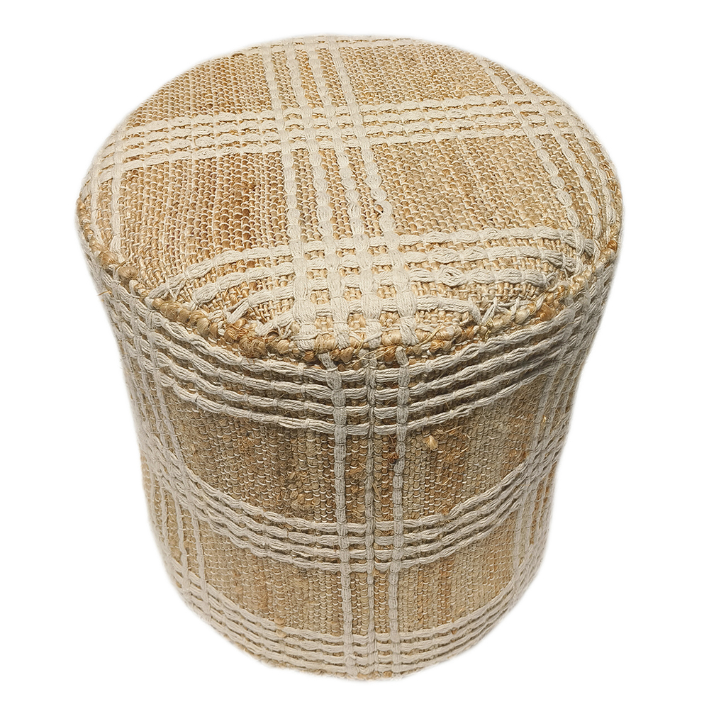 Gaston Jute & Cotton Pouffe
