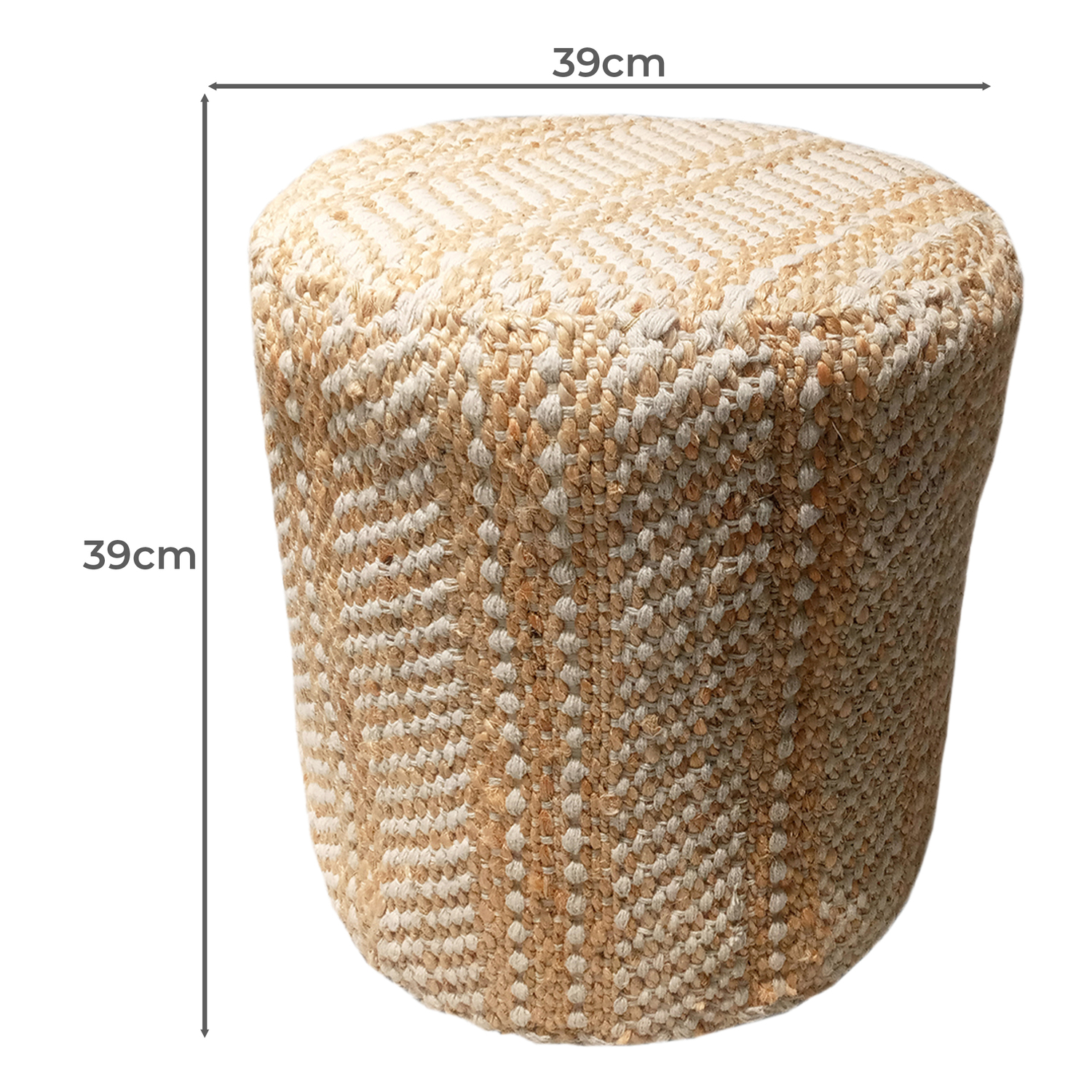Weston Jute & Cotton Pouffe
