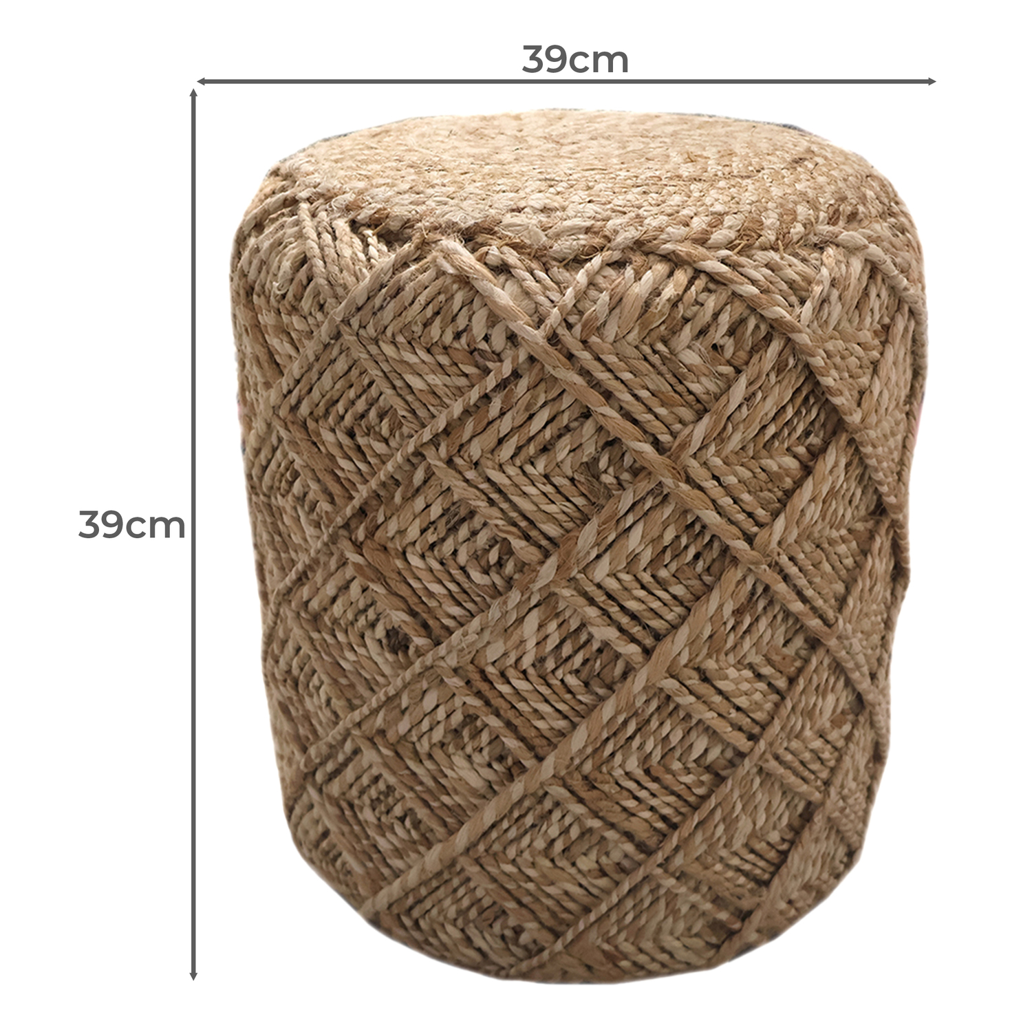 Cape Jute & Cotton Pouffe