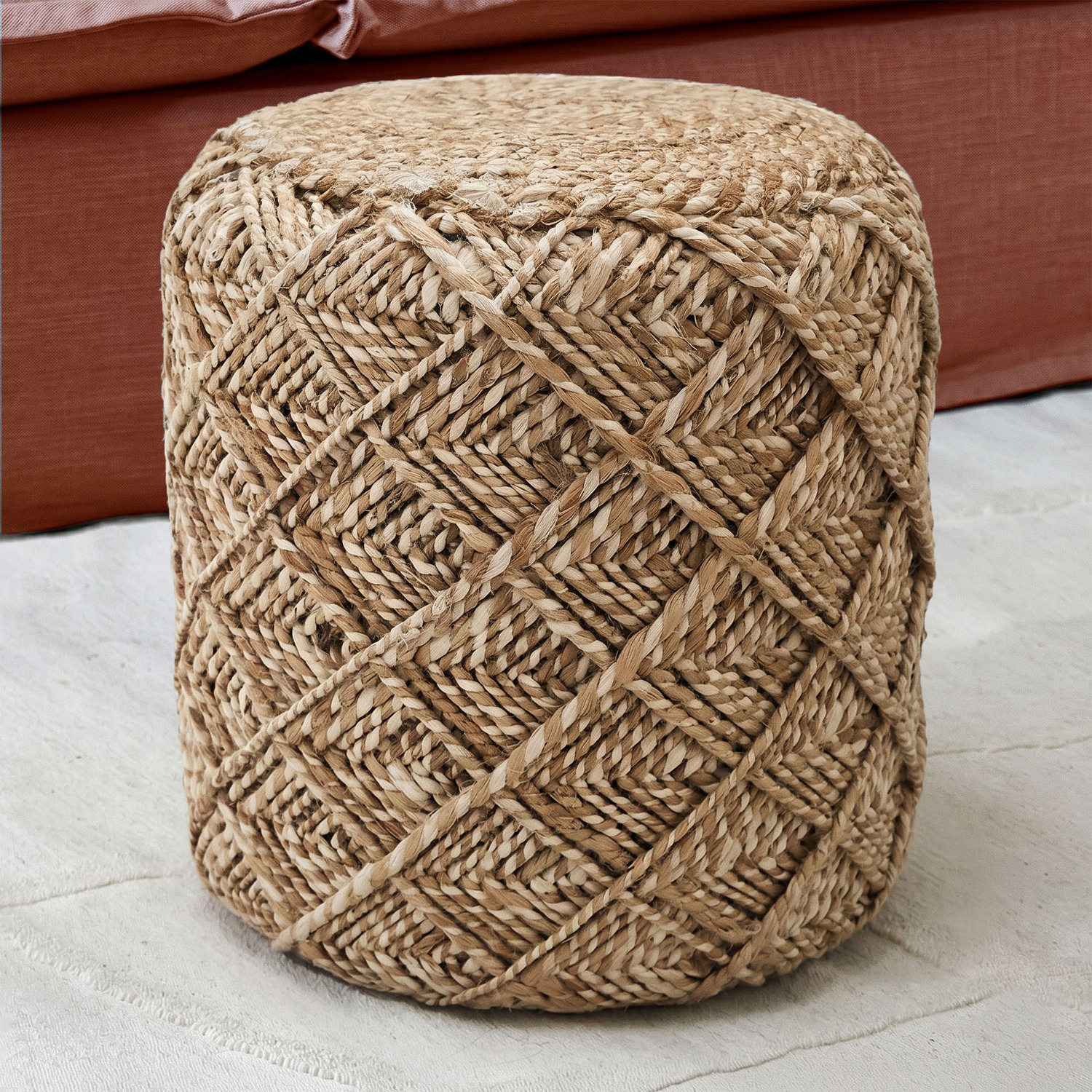Cape Jute Pouffe