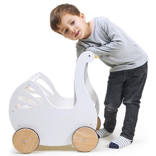 Tender Leaf Toys Sweet Swan Doll Pram