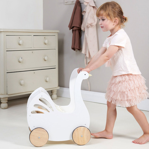 Tender Leaf Toys Sweet Swan Doll Pram