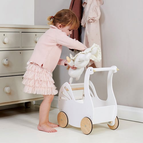 Tender Leaf Toys Sweet Swan Doll Pram