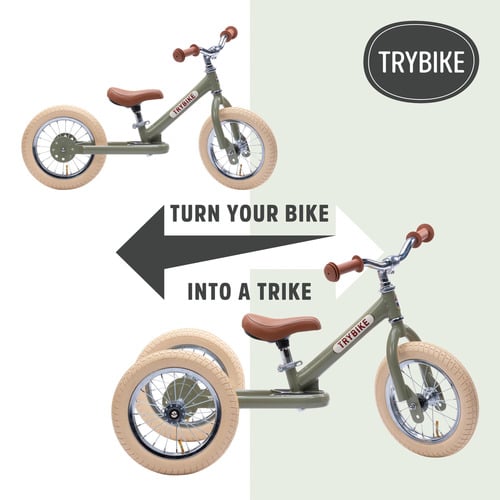 Kids' Vintage-Style Tricycle Balance Bike