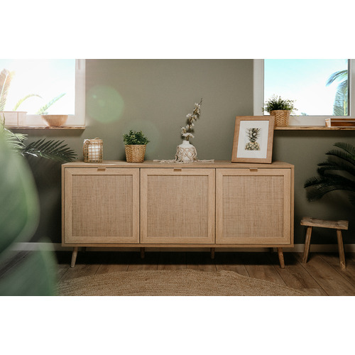 VigarandRose Large Jamal Rattan Effect Sideboard & Reviews Temple