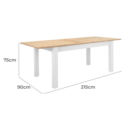 White Brenna Extendable Dining Table