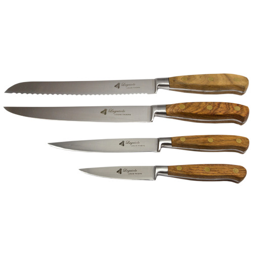 4 Piece Rose Wood Knife Set Temple & ster