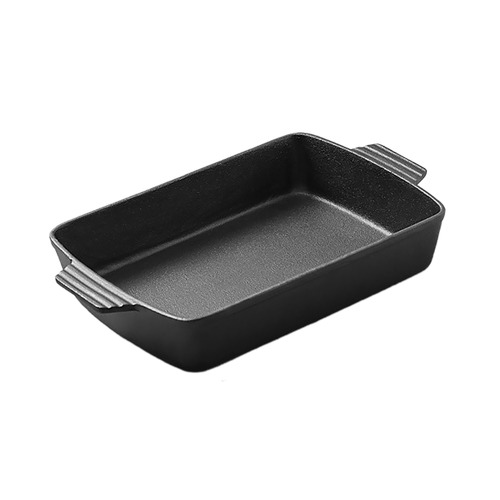 Soga Black 39cm Cast Iron Baking Dish Temple & Webster