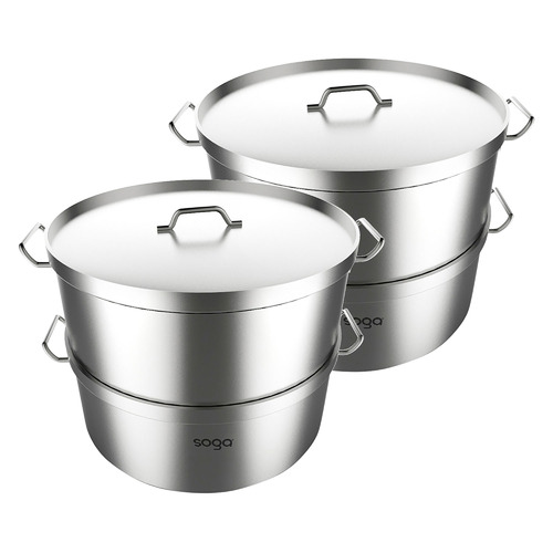 Silver Stainless Steel & Aluminium Steamers Temple & ster