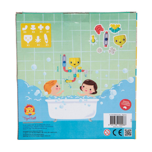 TigerTribe Kids' Pipeline Waterworks Bath Toy Temple & ster