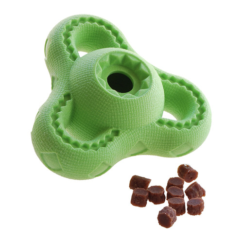 Green Triangle Foam Treat Dog Toy