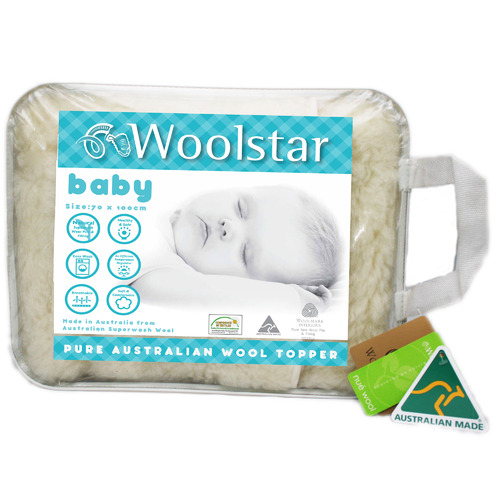 Woolstar Baby Japara Reversible Cotton-Blend Topper