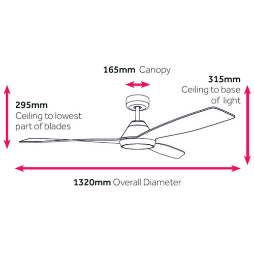 Claro Dreamer DC Ceiling Fan with LED