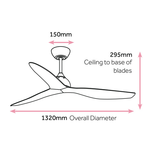 132cm Whisper DC Ceiling Fan