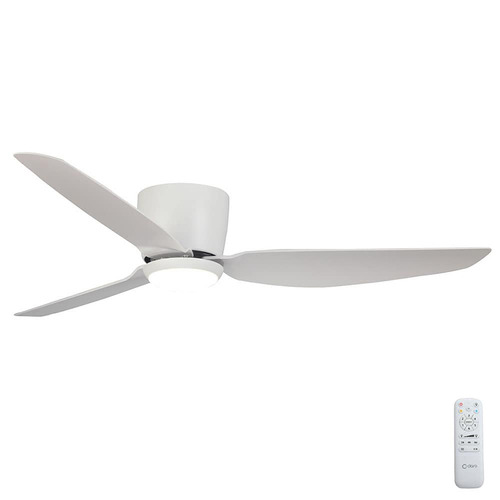 Claro 132cm White DC Ceiling Fan with LED Light