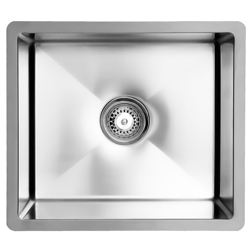 Buildmat Vande Steel 510mm Single Bowl Kitchen Sink | Temple & Webster