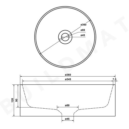 Cameron Round Concrete & Cement Basin