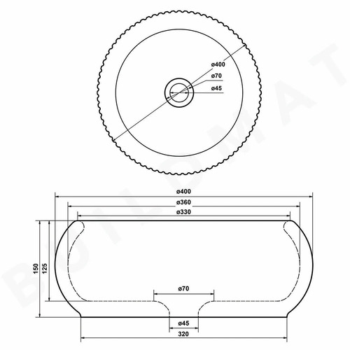 Felda Fluted Concrete & Cement Basin