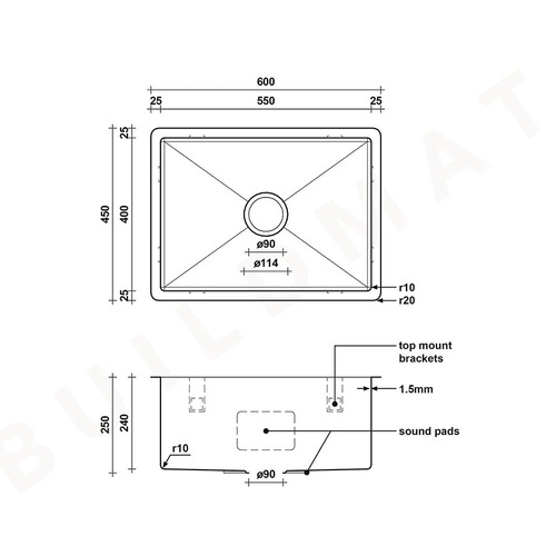 Willow Stainless Steel Kitchen Sink