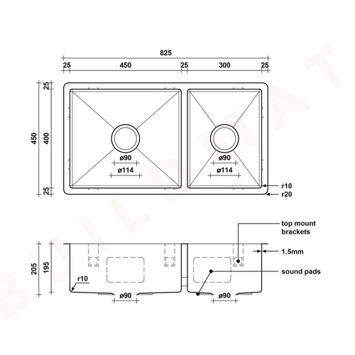 Lincoln Stainless Steel 1.75 Kitchen Sink