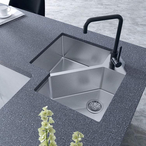Ella Stainless Steel Corner Double Kitchen Sink